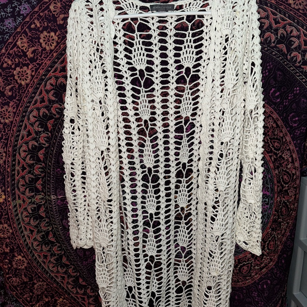 Kendall & Kylie Open-Knit Cardigan